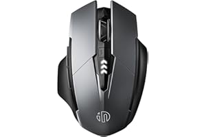 INPHIC Bluetooth Mouse Rechargeable Wireless Mouse Multi-Device (Tri-Mode:BT 5.0/4.0+2.4Ghz) with Silent, Battery Visible Computer Mouse, Gray