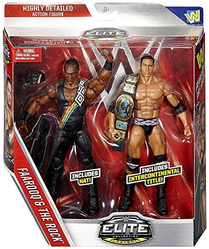 NATION OF DOMINATION (THE ROCK & FAAROOQ) - WWE ELITE FLASHBACK EXCLUSIVE 2-PACK MATTEL TOY WRESTLING ACTION FIGURES
