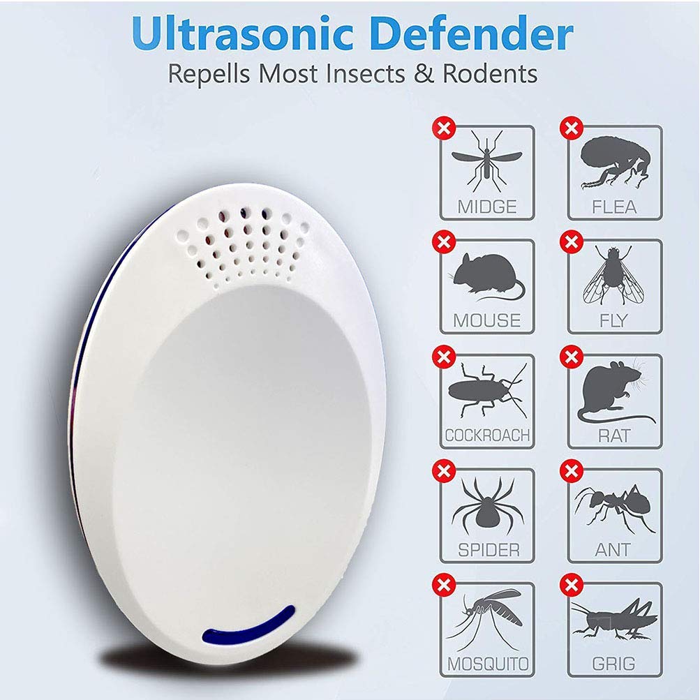 Ultrasonic Pest Repeller(2 Pack), Pest Control Ultrasonic Repellent, Electronic Repellant - Bug Repellent for Ant, Mosquito, Mice, Spider, Roach, Rat, Flea, Fly: Industrial & Scientific