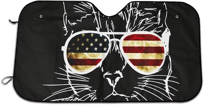 anteojos de sol American Pride Cat temáticas parabrisas anteojos de sol American Pride Cat temáticas parabrisas
