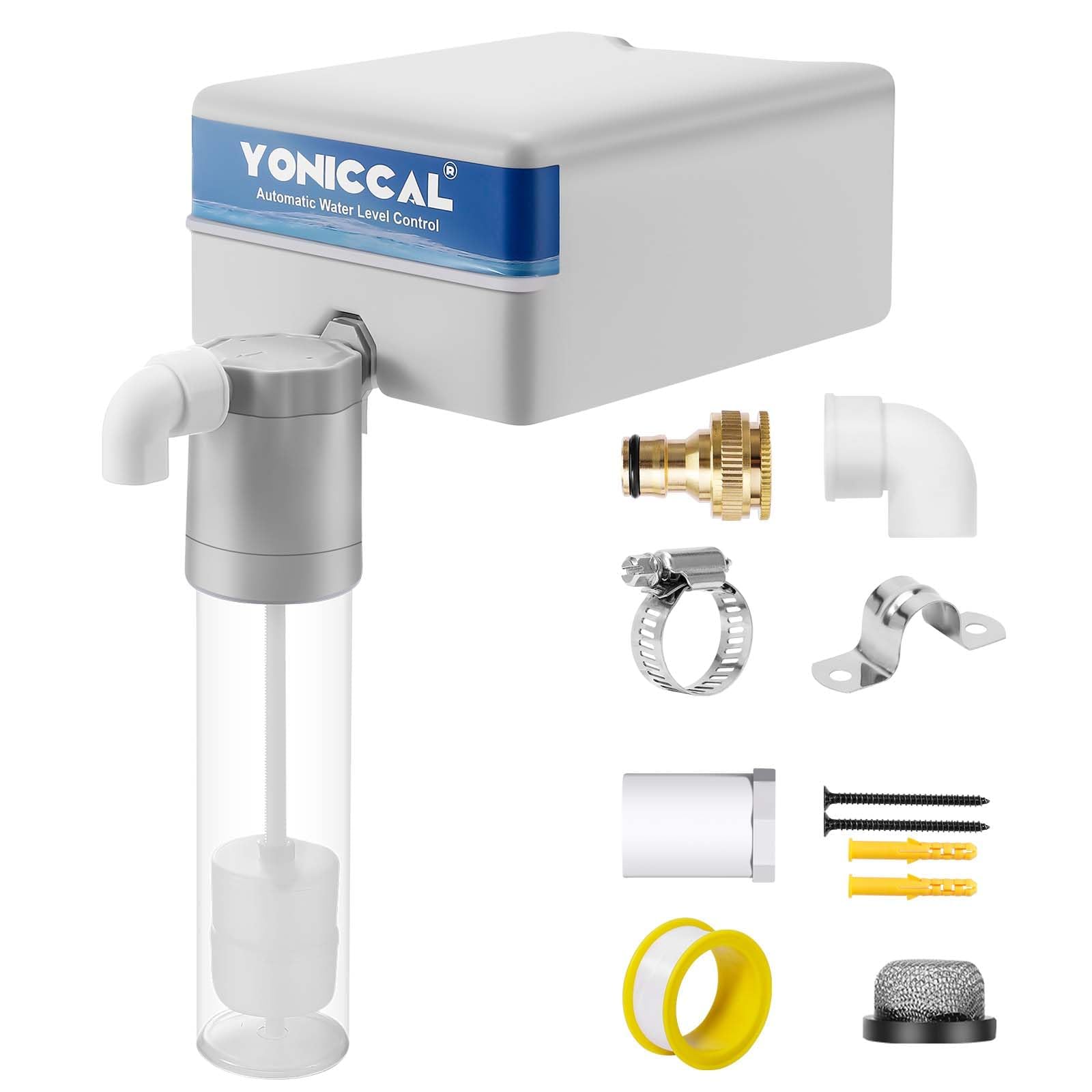 Photo 1 of Buelkmag Pool Filler, Pool Water Leveler Auto Fill, Automatic Pool Filler, Auto Fill for Pool, Spa, Pond, Auto Filler Water Level Control, Maintains Water Level Stability (3/4IN Gray with Gray Box)