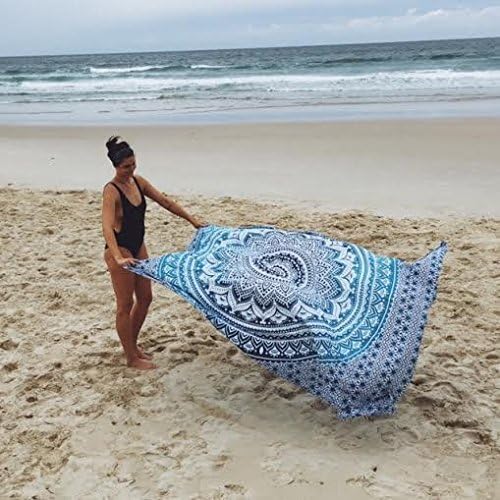 Aakriti Gallery Tapestry Queen Ombre Gift Hippie tapestries Mandala Bohemian Psychedelic Intricate Indian Bedspread 92x82 Inches (Black Golden) - Image 3