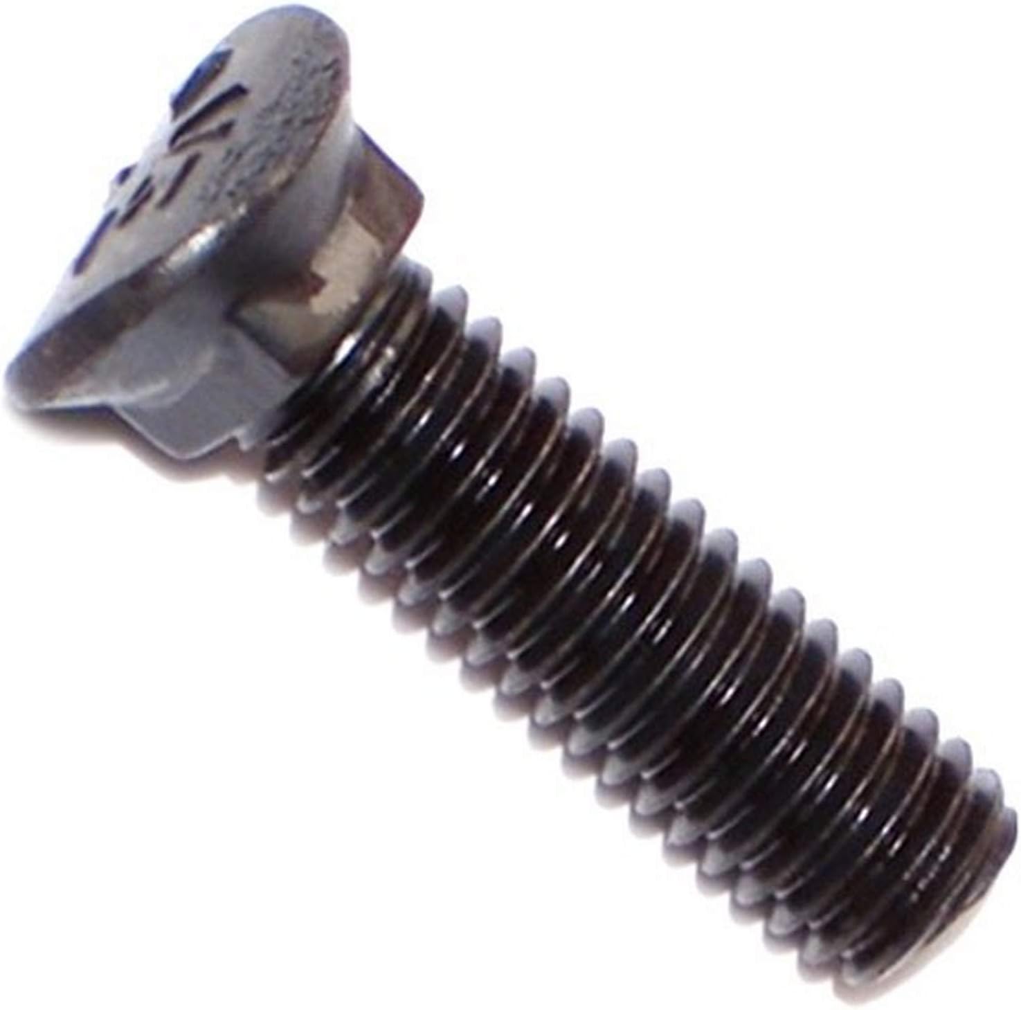 1/2 X 2-1/2 Inch Plow Bolts - 50-Pack Black Hardened Steel Countersunk Bolts