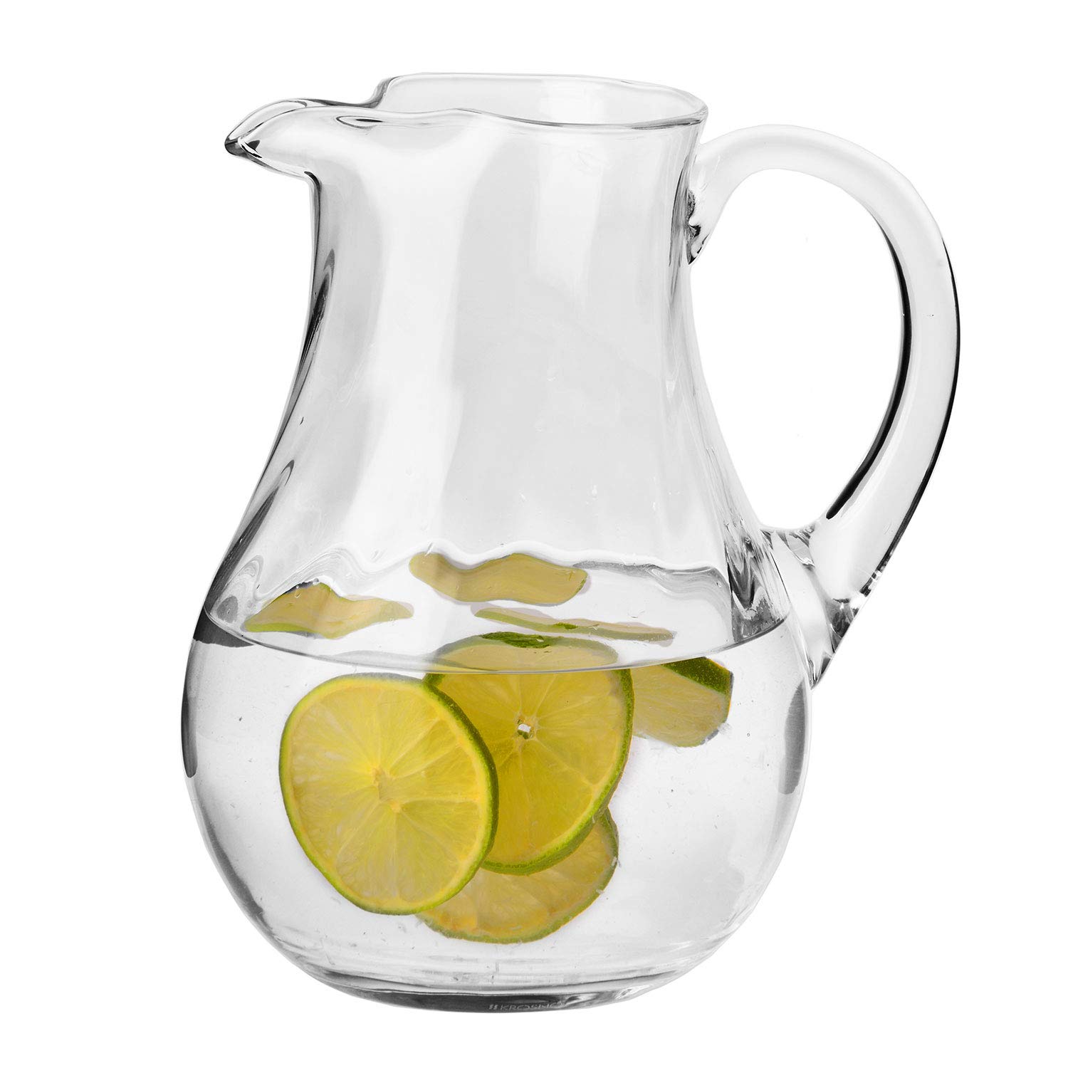 Krosno Pitcher Jug Water Jug Glass | 1600 ML | Romance Collection | Perfect at Home, Restaurants, Parties