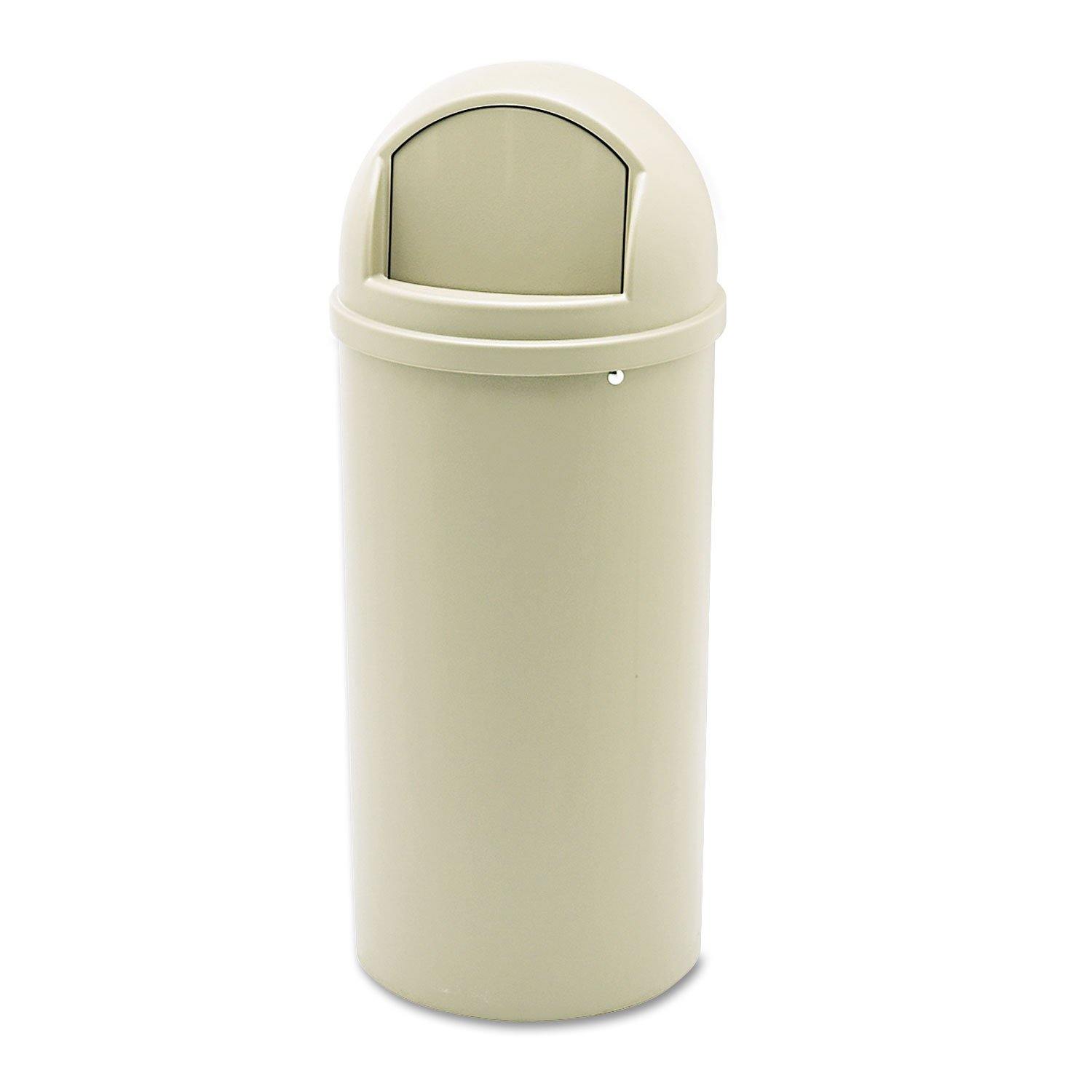 Rubbermaid Commercial 15 gal Polyethylene Round Marshal Classic Trash Can - Beige