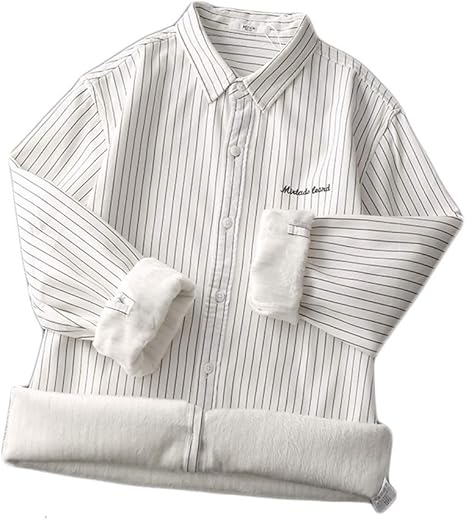 Amazon Co Jp Xxt 冬の男性の暖かいシャツとベルベットの厚い純粋な綿カジュアルビジネス長袖のシャツ Color B Size Large ホーム キッチン