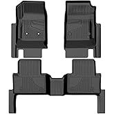 AOMSAZTO Floor Mats for 2015-2022 Chevy Colorado/GMC Canyon Crew Cab - 1st & 2nd Row All Weather Protection Floor Liners Waterproof Anti Skid Mats Car Accessories
