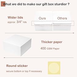Mcfleet Gift Boxes with Lids 10x10x5 Inches 10 Pack