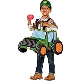 Spirit Halloween Toddler Tractor Ride-Along Costume, 3D Costume and Hat, Green Tractor, Toddler Halloween Outfit