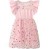 Dutebare Girl Tutu Dress Ruffle Sleeve Toddler Tulle Dresses Cute Princess Party Sundress