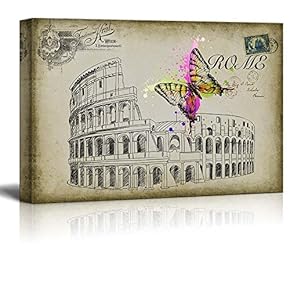 Sketching of Roma with a Brightly Splashed Butterfly