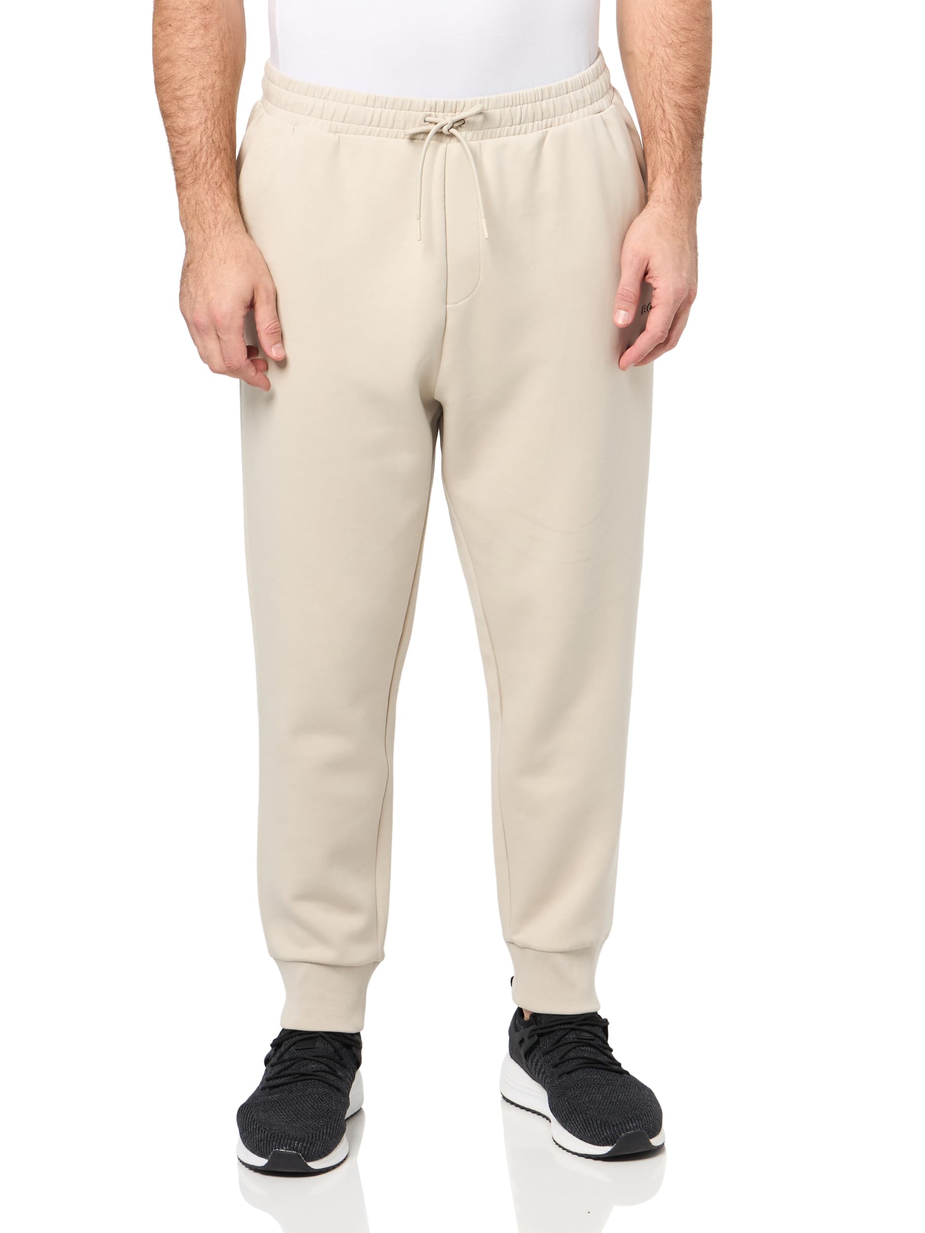 BOSS Tonal Regular Fit Cotton Sweatpants,Oat Cream,S