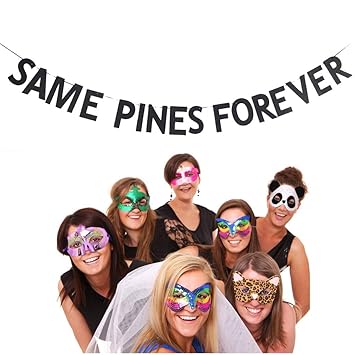 Amazon Com Glitter Same Pines Forever Banner Bachelorette Party