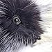 BingGe Womens Girls Knitted Fur Hat Real Large Silver Fox Fur Pom Pom Beanie Hats