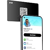 Authentic Patented Popl Card&trade; (Avoid Fake Knockoffs) - Smart NFC Networking Card - Simply Tap to Exchange Contact Info, Capture Leads, &amp; Manage Contacts (Black)