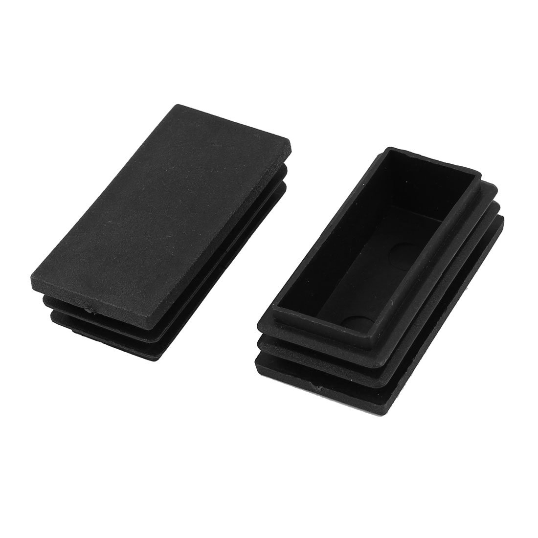 Sourcingmap 30mm x 60mm Plastic Rectangle Cap Tube Inserts End Blanking 2 Pieces