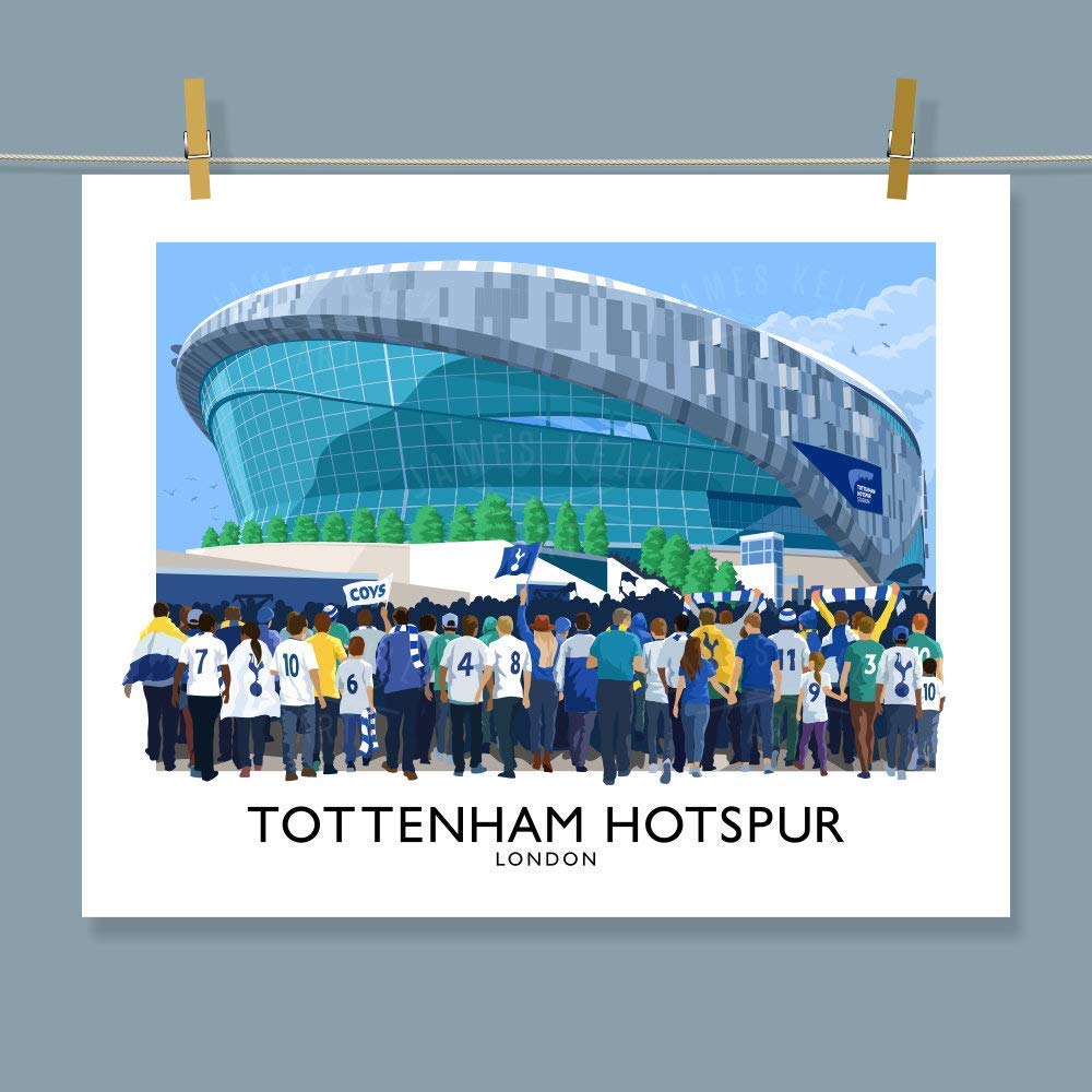 Tottenham Hotspur Stadium (Spurs White Hart Lane) vintage style