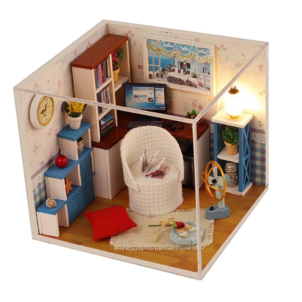 Amazon Com Miniature Diy House Kit 1 24 Dollhouse Creative Room