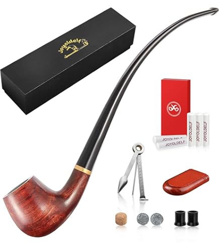 does amazon sell pipe tobacco Joyoldelf Pipe, Classic Smoking with Foldable Pipe Stand, Bent Tobacco Pipes for Smoking with Gift Box and Smoking Accessories : Health & Household New Amazon Sale $5 W-7-17
