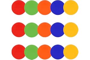 SIFENYU Spot Markers 9 Inch 10 Inch Rubber Agility Dots Flat Cones Non Slip Sports Dots Floor Spots Agility Markers for Kids Soccer Football Basketball Speed Agility Training, Classroom Activities