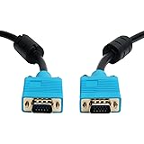 CPO 20M Gold Plated VGA HD15 DDC Monitor SVGA Cable - Black and Blue