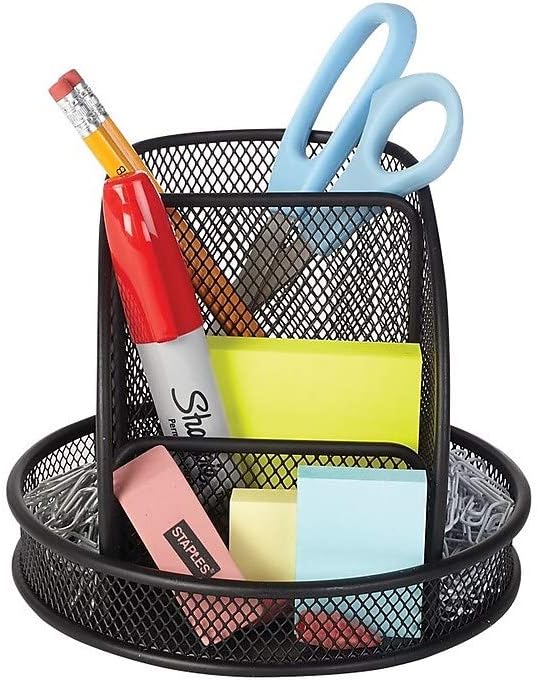 Staples Mesh Rotary Organizer, Black, 6"H x 6 7/10" Diameter Amazon.ca