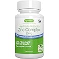 Igennus Chelated Zinc Picolinate & Bisglycinate Complex 25mg with Copper, Clean Label & High Absorption, 180 Tablets, Supplem