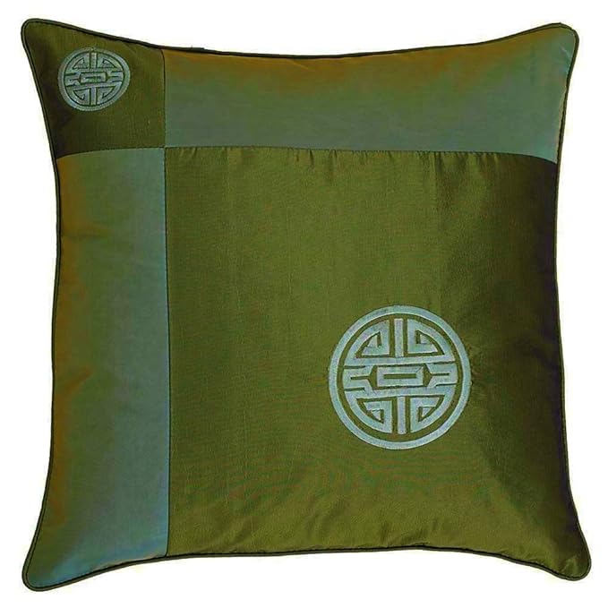 EXP Decorative Handmade Green Cushion Cover/Pillow Sham