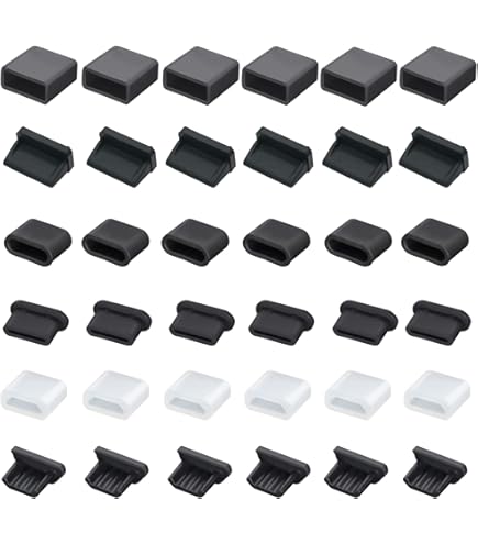 Lot De 10 Cache-Ports USB Micro B En Silicone Anti-Poussière - Noir 7x2mm