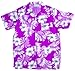 Ragstock Men's Shadowed Tropical Hawaiian Flower Print Aloha Shirt