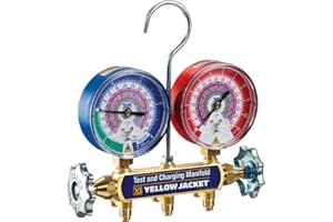 Yellow Jacket 41867 - Series 41 Hydrocarbon (R-290, R-600a) Two Valve Manifold (Without Hoses)