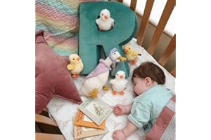 MOMAID Velvet Letter Pillow Soft Initial Throw Cushion Decorative Alphabet Kids Room Nursery Decor Baby Toddler Gift (Green, Letter R)