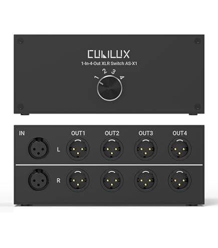 Amazon.com: Cubilux AS-X2 4-In-1-Out Stereo XLR Selector, Passive