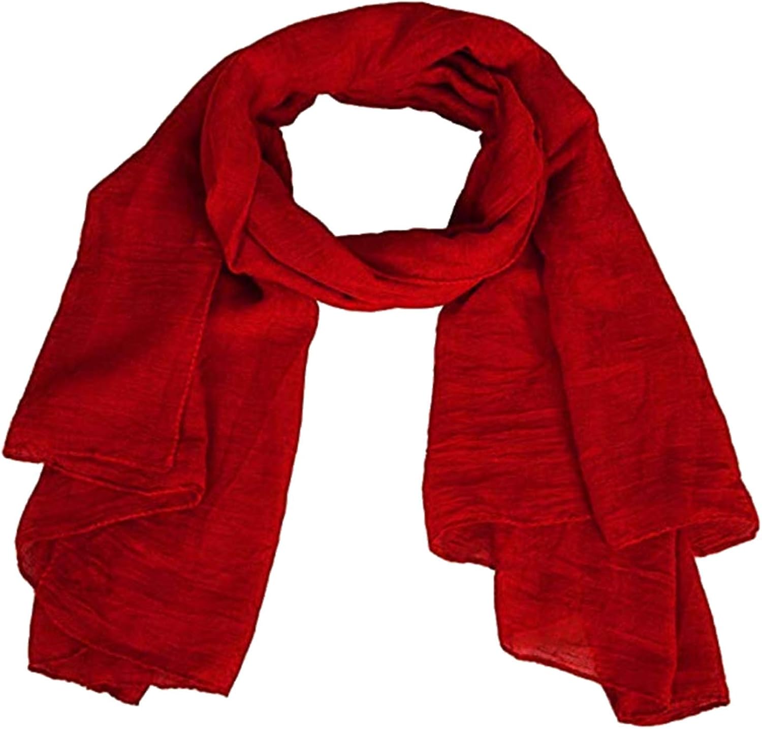 Foulard mujer color sólido pashmina verano color rojo 175 x 45 cm ...