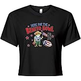 The Pxv Frog Here for The Benito Bowl Football Womens Cropped T-Shirt, Soft Cotton Blend, Crop Top