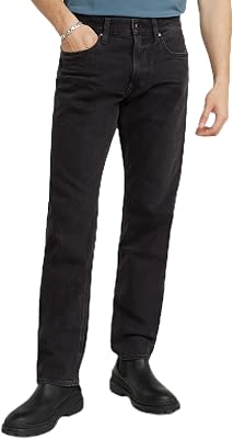 Mosa Straight Jeans Men, Preto (Obsidiana Preta Usada D23692-b479-G756), 26W / 30L