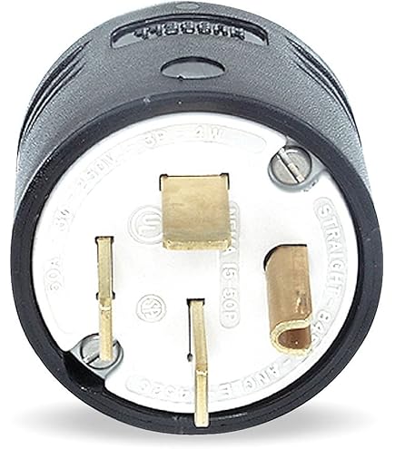HUBBELL HBL8452C AC Plug NEMA 15-50 Male Angled by Hubbell