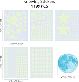Tarklanda Glow in The Dark Stickers 1199pcs Stars Moon Rocket Planets view 3