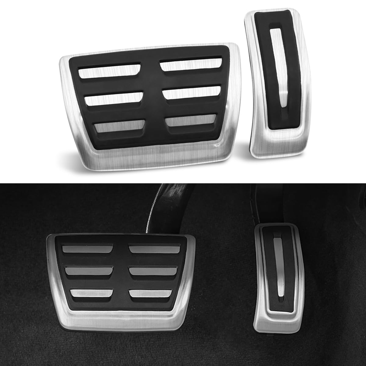 Photo 1 of MYMOCCY Foot Pedal Cover Compatible for Q5 Q7 Q8 A4 A6 2018-2024 Accessories Foot Gas Accelerate Brake Pedal Pad Cover Interior Parts
