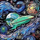 Spaceship Art Starry Night Poster Print van Gogh Never Had It Delivered Express Art by Aja 8x8, 10x10, 12x12, 20x20, 24x24 inches