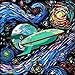 Futurama Inspired Art Planet Express Space Art Starry Night Poster Print van Gogh Never Had It Delivered Express Art by Aja 8x8, 10x10, 12x12, 20x20, 24x24 inches