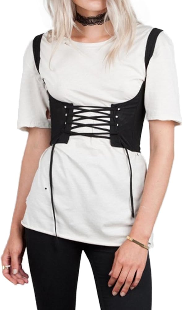 Women's Tank Tied Lace Up Wide Waist Cincher Belt Corset
