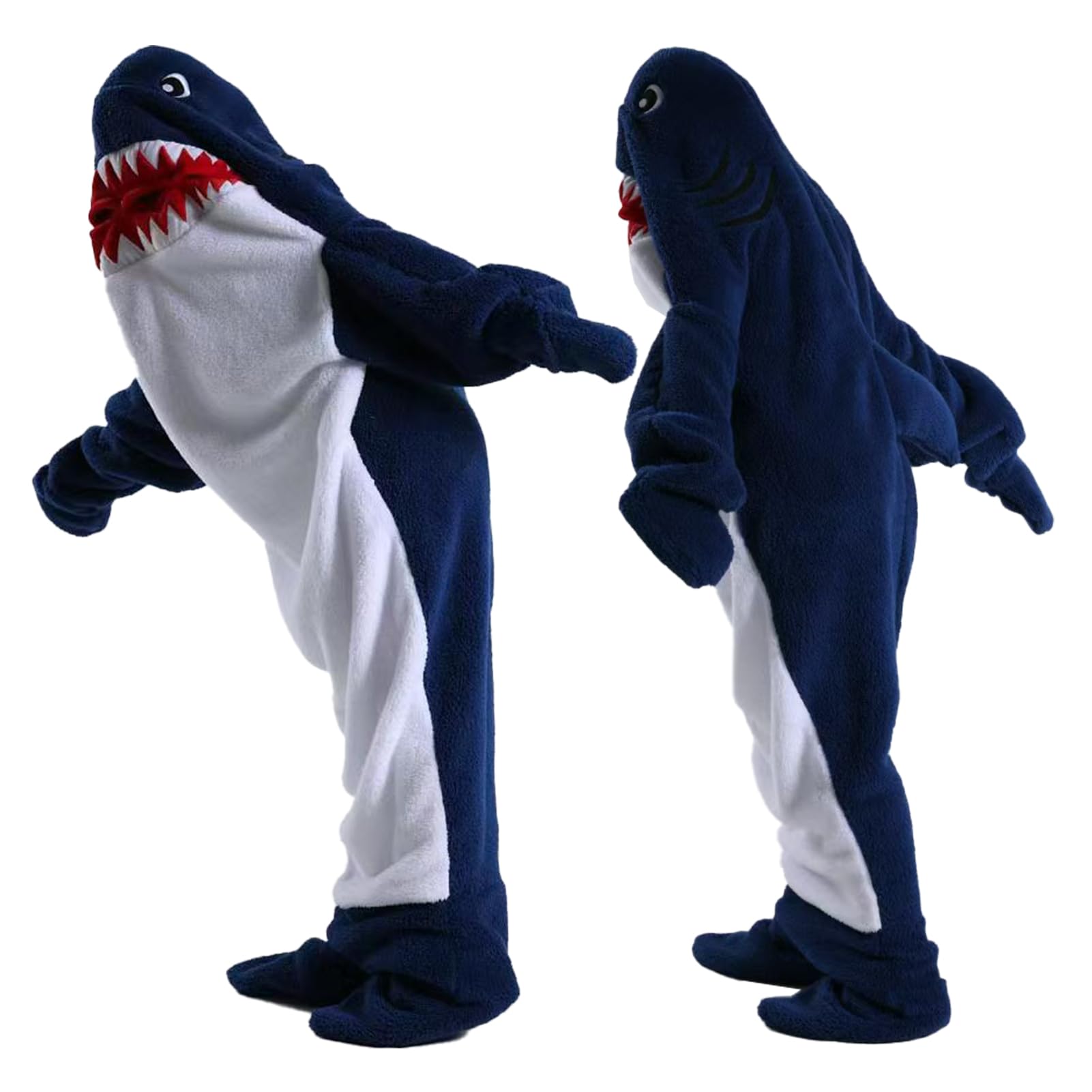 HULG Shark Costume,Shark Blanket,Wearable Shark Sleeping Blanket，Soft and Comfortable Crystal Fleece Hooded Shark Sleeping Bag,carnival clothing