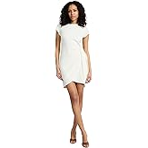 EXPRESS Women’s Mini Wrap Sheath Dress – Cap Sleeve Stretch Knit, Adjustable Waist Tie, Desk-to-Dinner, Machine Washable