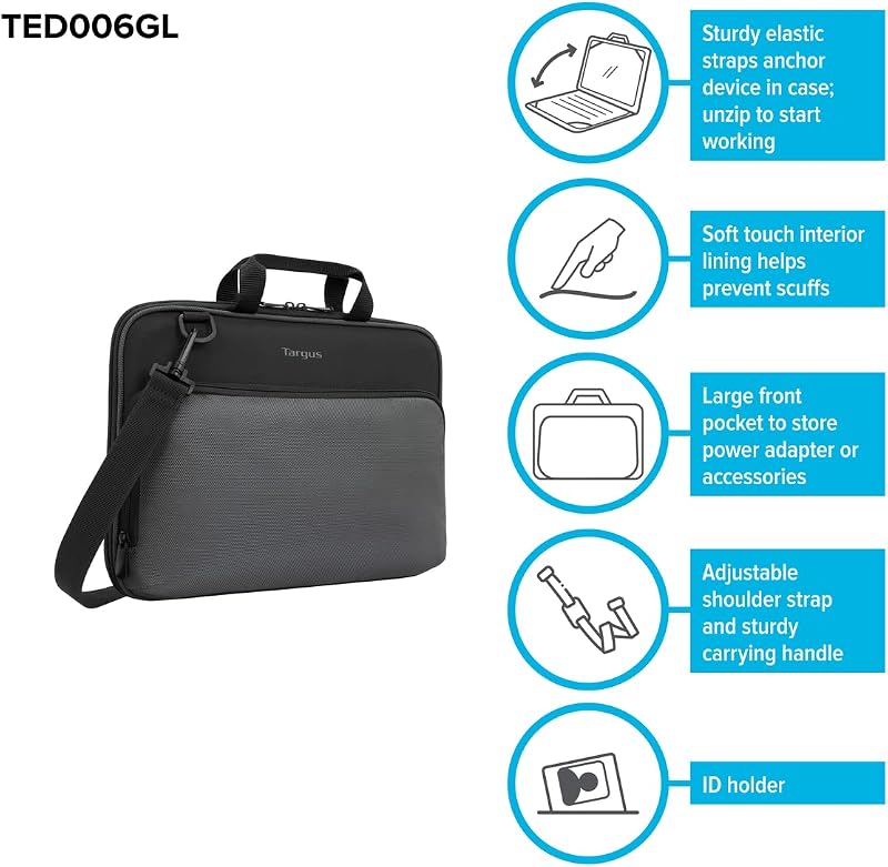 TED006GL Work-In Essentials Case für Chromebook 11.6" - Schwarz/Grau