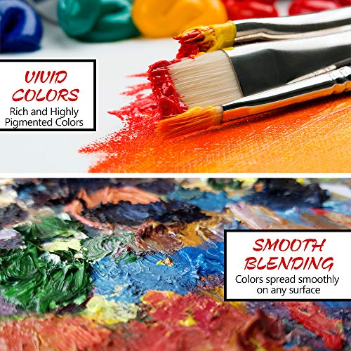 GOTIDEAL Acrylic Paint Set, Artist Grade 48 Colors/Tubes(23ml, 0.77 oz