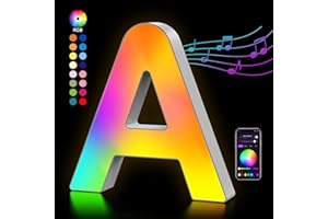 OJQ Light Up Letters Led Lights- Marquee Letters for Room Decor Wall Lights - Christmas Gifts Music Sync Color Change Colorful, Christmas Birthday Gifts for Girl, Teen Girls Gifts Home Wall Decor
