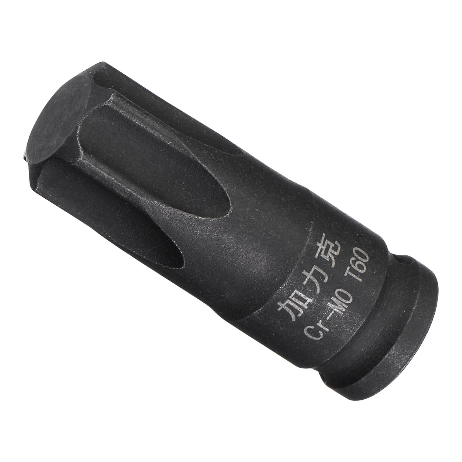CoCud Impact Torx Bit Socket, T60 1/4" Square Drive 35mm Length, CR-MO Chamfer Design Pin Hole 6 Point Star Socket Bit - (Applications: for Automotive Repair)