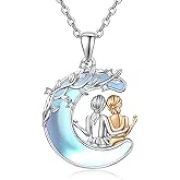Lmoneta Sisters Necklace for Women,Moonstone Jewelry Anniversary Christmas Birthday Gifts from Sister Pendant for Women Female Friendship Forever My Friend