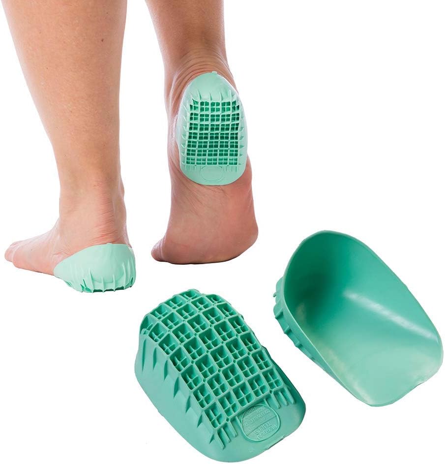 Tuli’s Heavy Duty Heel Cups, Green - Pro Heel Cup Shock Absorption and Cushion Inserts for Plantar Fasciitis, Sever's Disease and Heel Pain Relief, Regular: Health & Personal Care